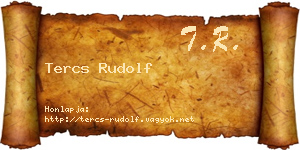 Tercs Rudolf névjegykártya